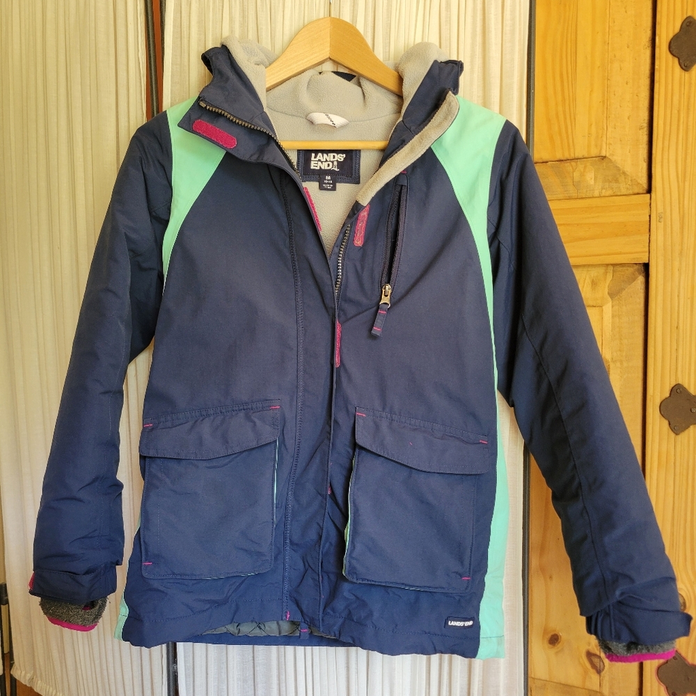 Lands End Girls Winter Coat Size M 10-12